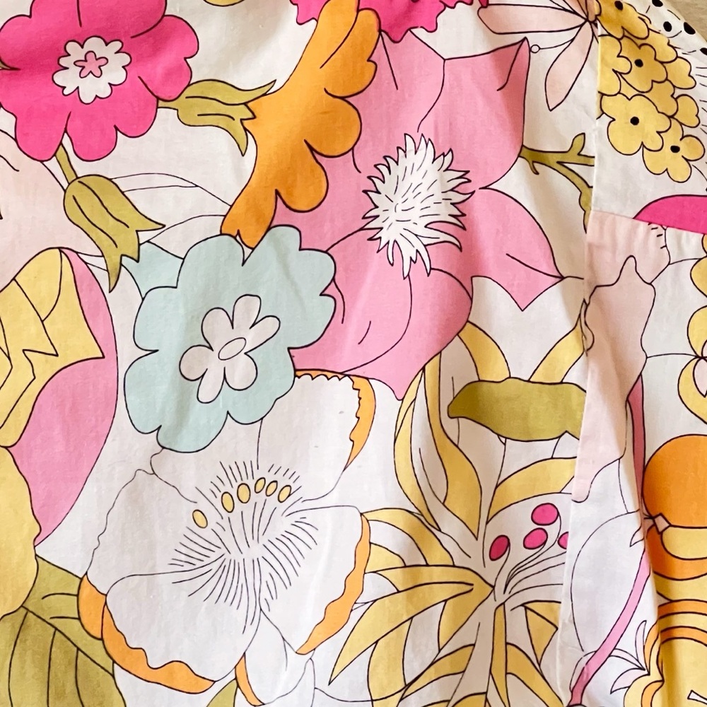 Liberty of London for Target Happy Colorful Retro Floral Zip Tote Bag Rare - Picture 4 of 16